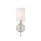 Z-Lite Ella 1 Light Wall Sconce, Brushed Nickel & White 809-1S-BN - alternate 2